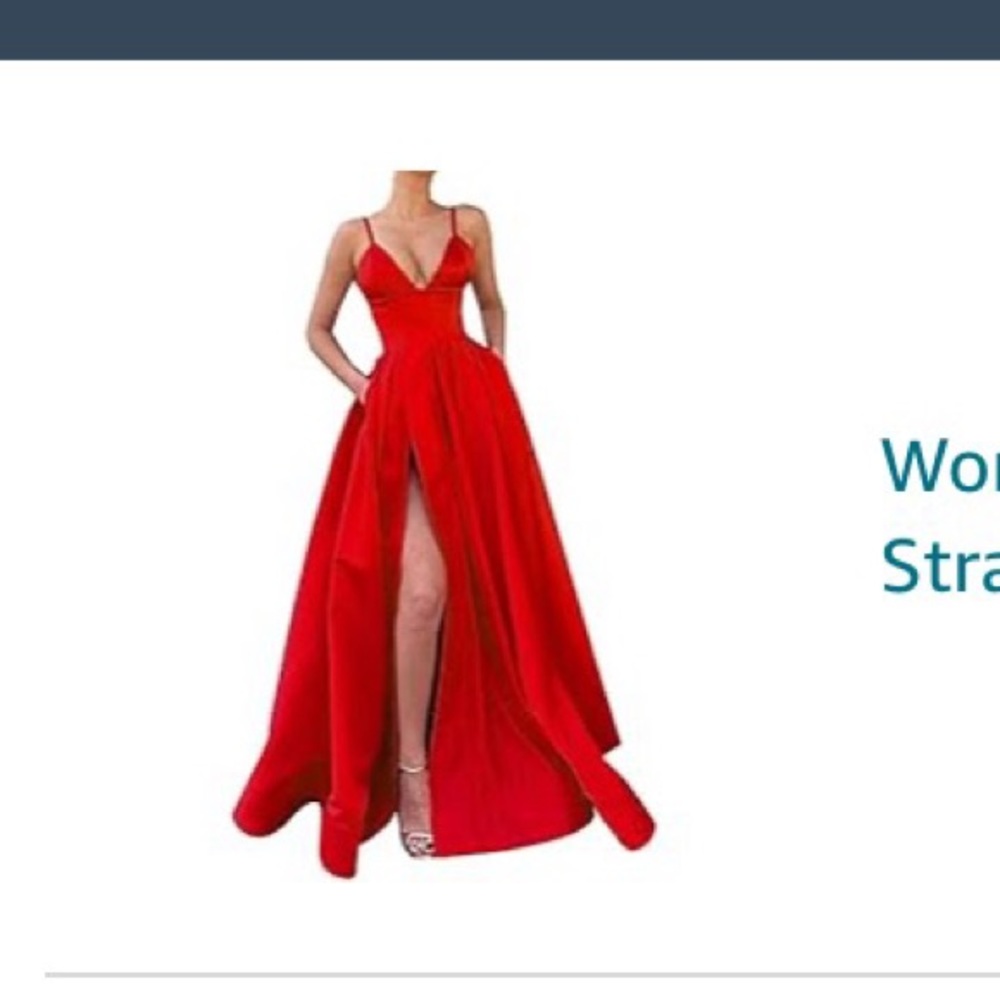 Women's Spaghetti Strap Prom High Split 2023